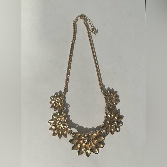 SOLD-Statement Flower Necklace - Picture 2 of 2